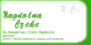 magdolna czeke business card